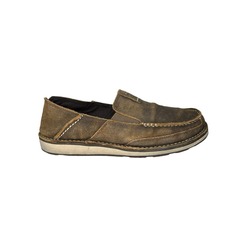 Ariat Men's Cruiser Brown Slip-On Rough Oak Leather Shoes Size 9 D 10019871